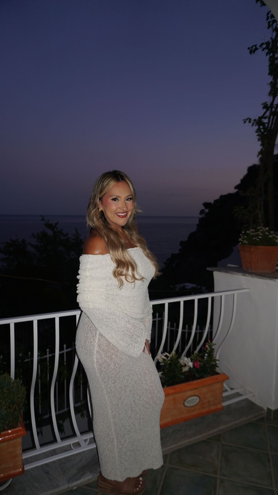 marisol off shoulder boucle maxi dress - ivory Meshki Marisol Off Shoulder Boucle Maxi Dress Ivory to Hire