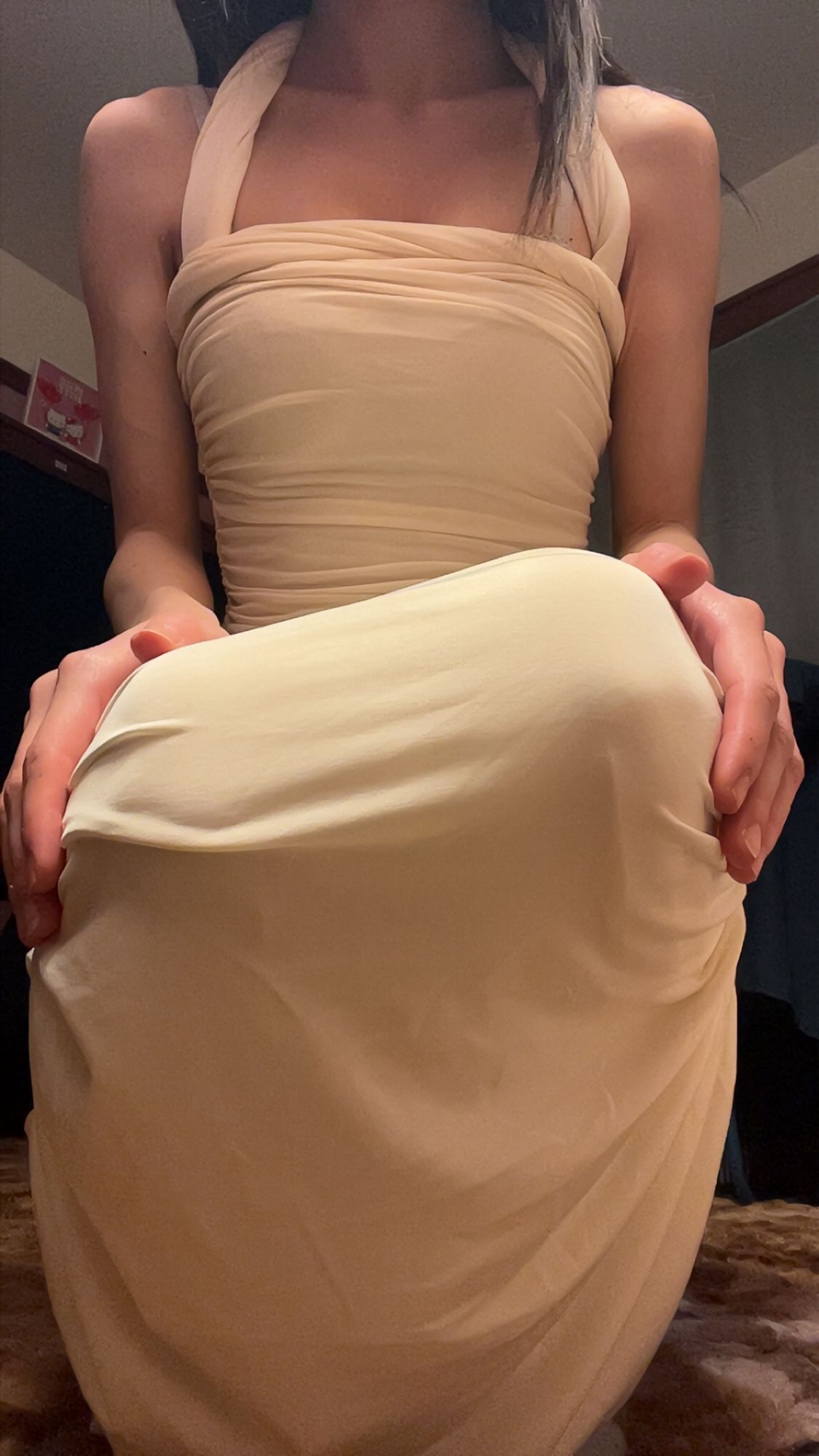 knee length dresses for ladies Letty Midi Dress in Ivory