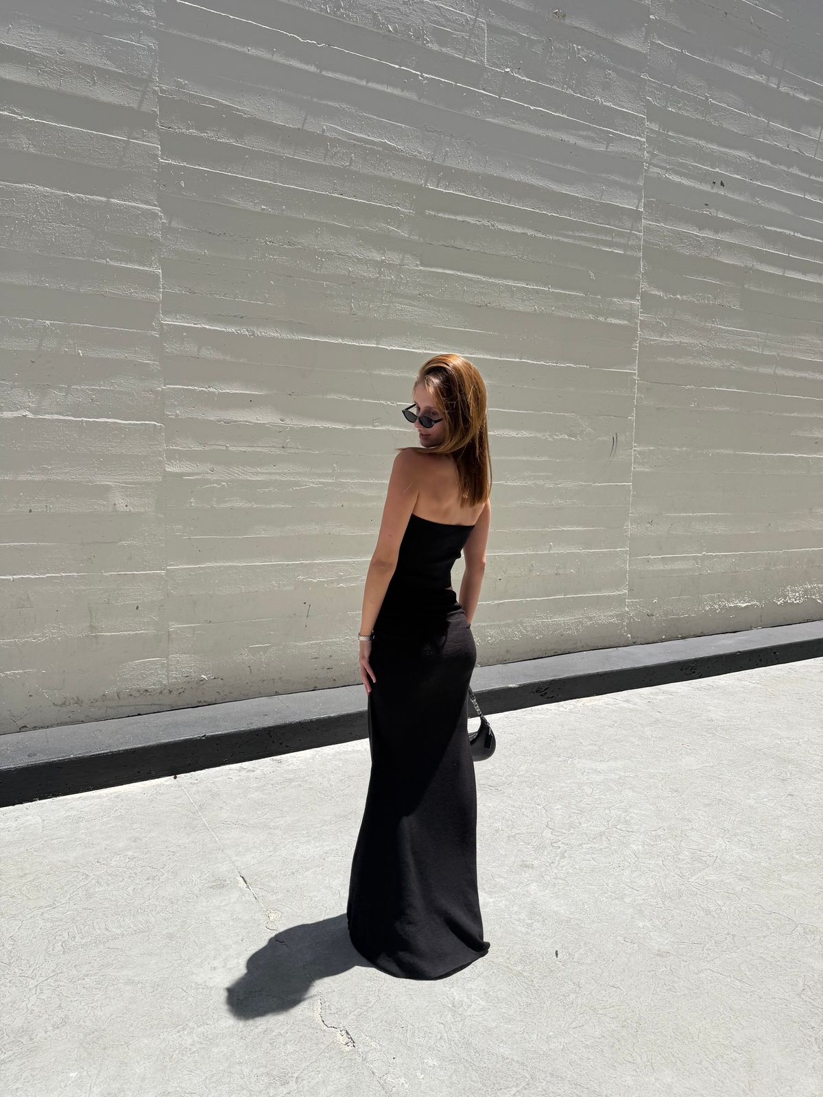 Jasiel Strapless Knit Maxi Dress - Black