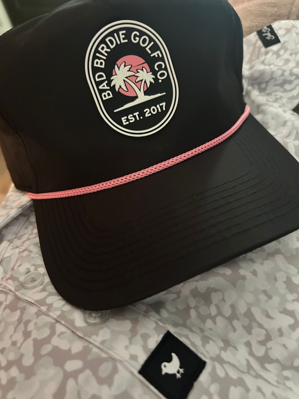 NWT Bad Birdie Minnesota Script Rope Golf Hat Black Red Snapback Adjustable Bad Birdie Bad Rope Hat – Racquet & Jog main image 3