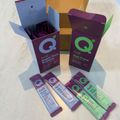 PurQ supplement products including Night Time Restore and Gut Care boxes with individual packets displayed on a white surface