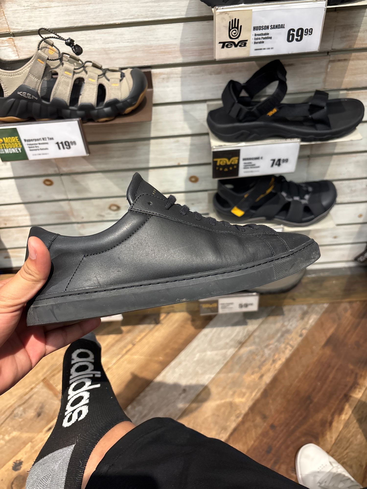 OLIVER CABELL Low 1 Black Leather Mens 11.5 12 EU 45 Casual Minimalist Sneakers Oliver Cabell Low 1 Sneaker - Anthracite | Uncrate Supply main image 3