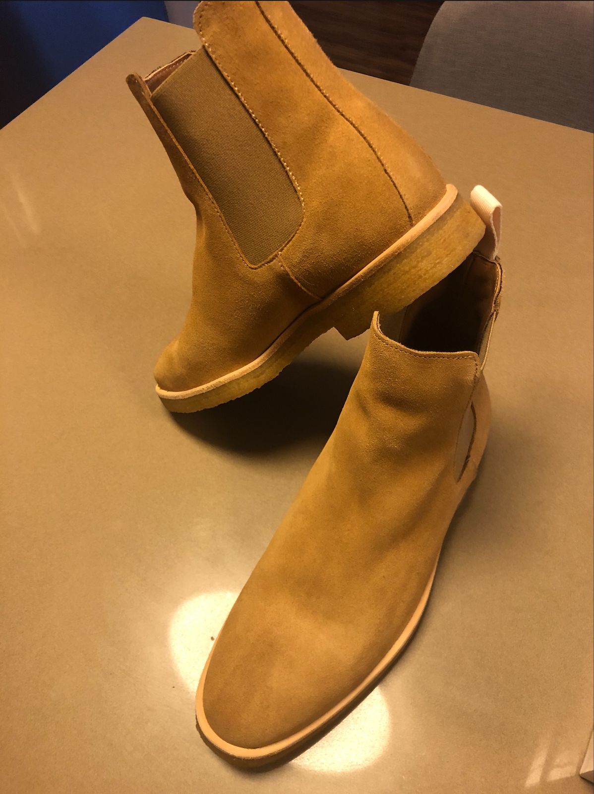 Oliver Cabell Crepe Sole Suede Chelsea Boots Men\'s‎ 8/41 Cappuccino Brown Chelsea Boot | Cappuccino – Oliver Cabell main image 2