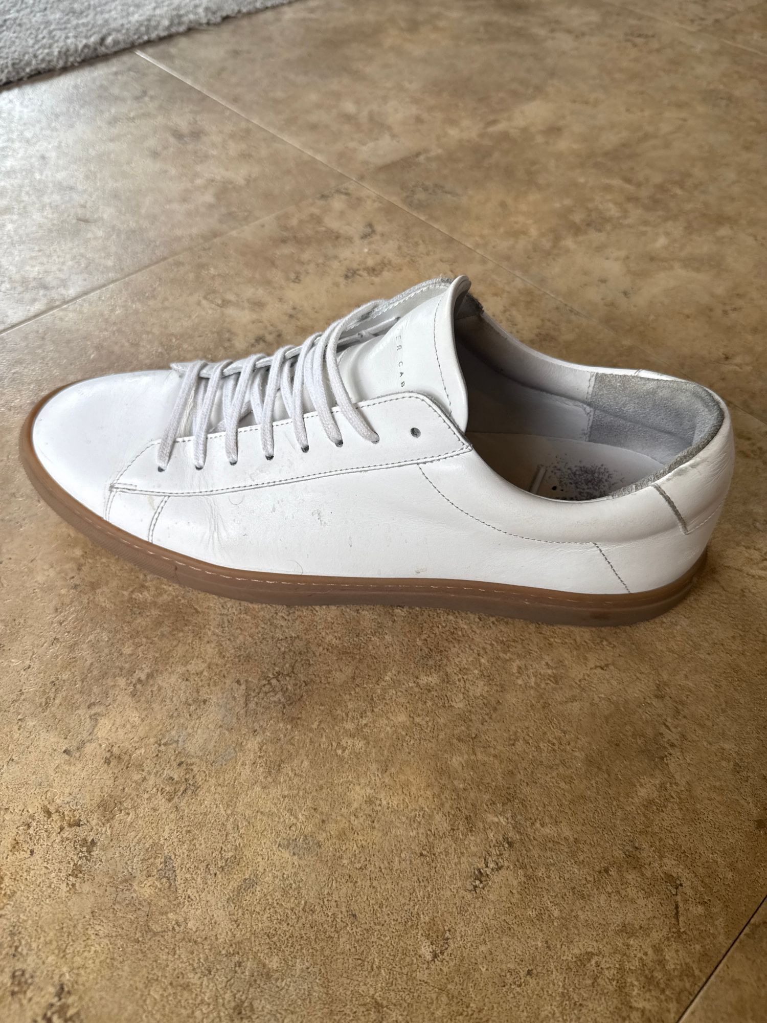 Oliver Cabell Shoes Mens Size 10‎ White Leather Low Top Casual Comfort Sneakers OLIVER CABELL LOW 1 WIDE SNEAKER MEN – TREND BOSTON main image 4