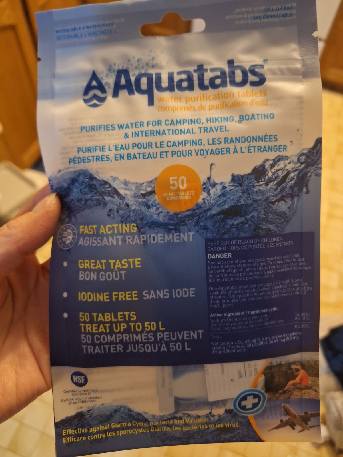 Aquatabs Pastilles Purification Eau - Lot De 100 - Neuf