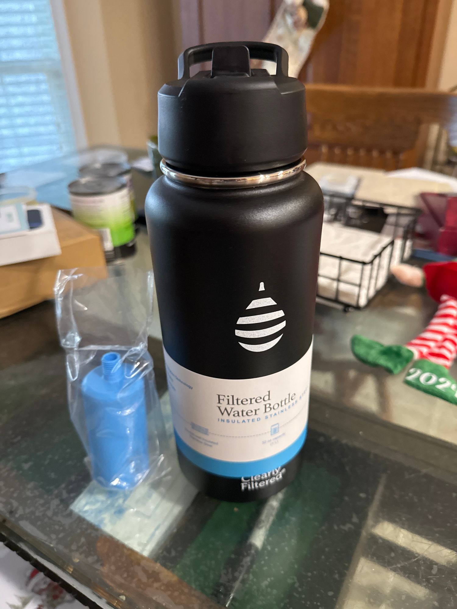 32oz Insulated Stainless Steel Filtered Water Bottle with Filter