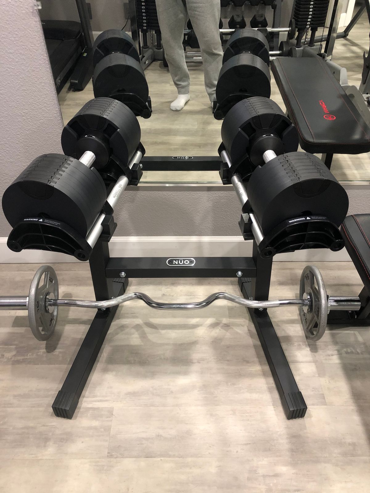 Mancuernas Ajustables NÜOBELL 5-80 Lbs - Par, Aluminio, Silenciosas, Para Gimnasio En Casa