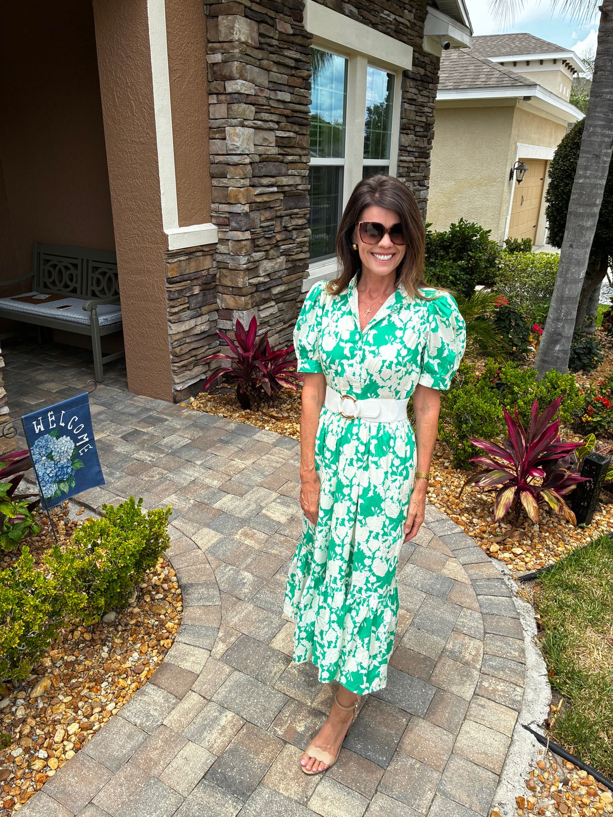 Martha Green Floral Maxi Dress | Avara