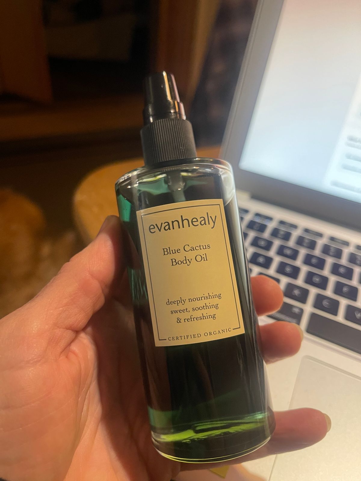 Blue Cactus Organic Body Oil Moisturizer | evanhealy
