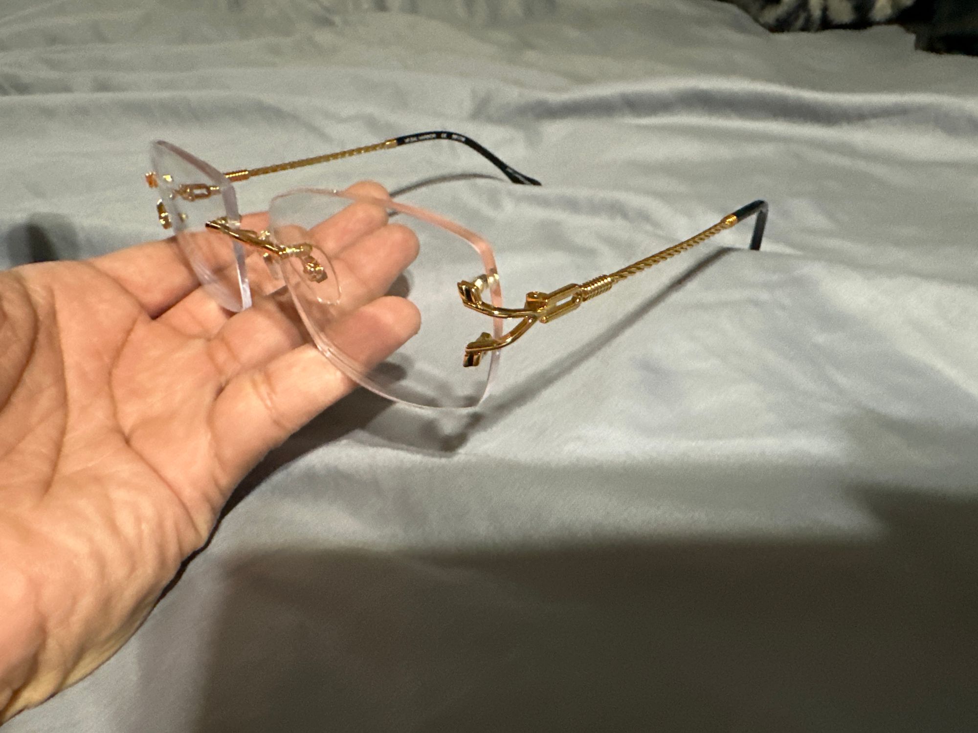 Vintage Frames Bal Harbour Rose Snakeskin Rimless Sunglasses Gemstone Vintage Frames Company Men main image 4