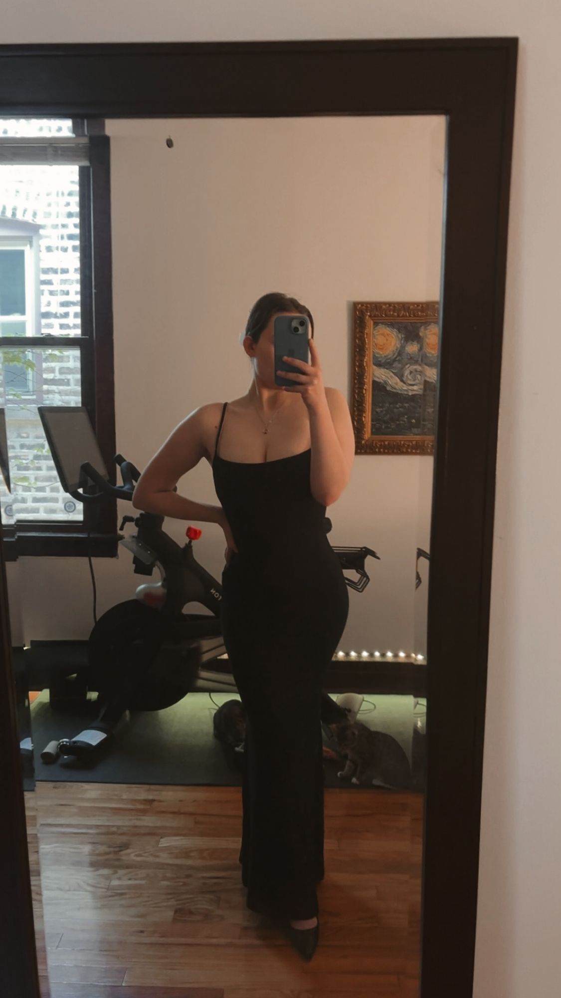 SOFT LOUNGE PETITE LONG SLIP DRESS | ONYX | SKIMS SOFT LOUNGE PETITE LONG SLIP DRESS | ONYX | SKIMS