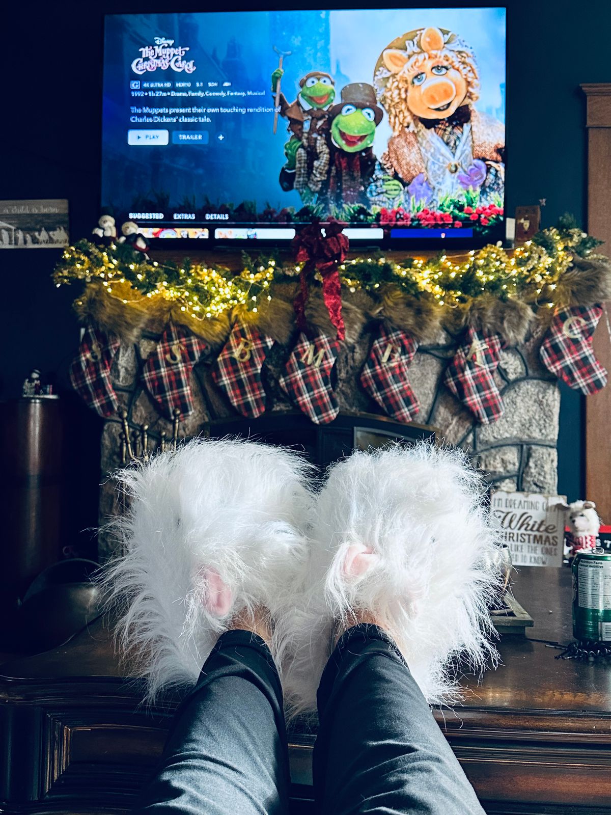 PLUSH BUNNY SLIPPER MARBLE