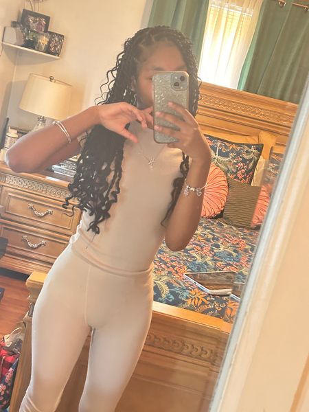 Legging SKIMS En Coton Côtelé – Couleur Os, Taille S – Neuf Avec étiquettes