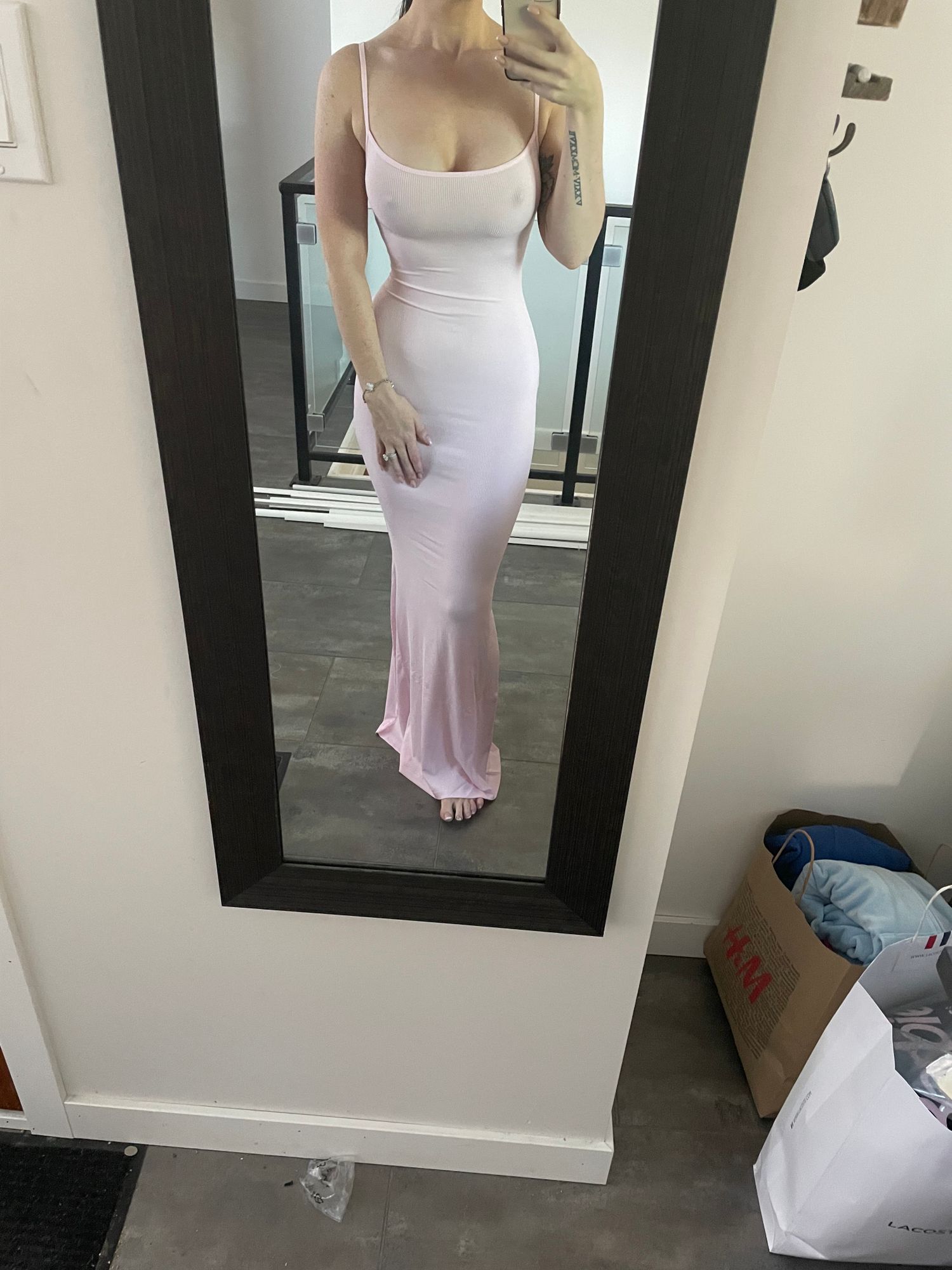 SOFT LOUNGE LONG SLIP DRESS | ONYX