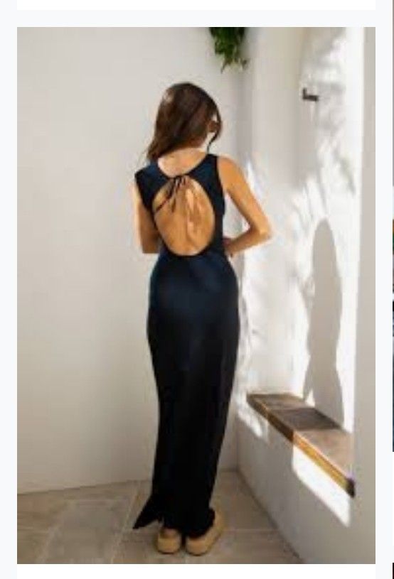 backless dresses white MELANI THE LABEL Womens' Dresses NATALIA, White / XL, Women's Formal Dresses & Resort Wear main image 0