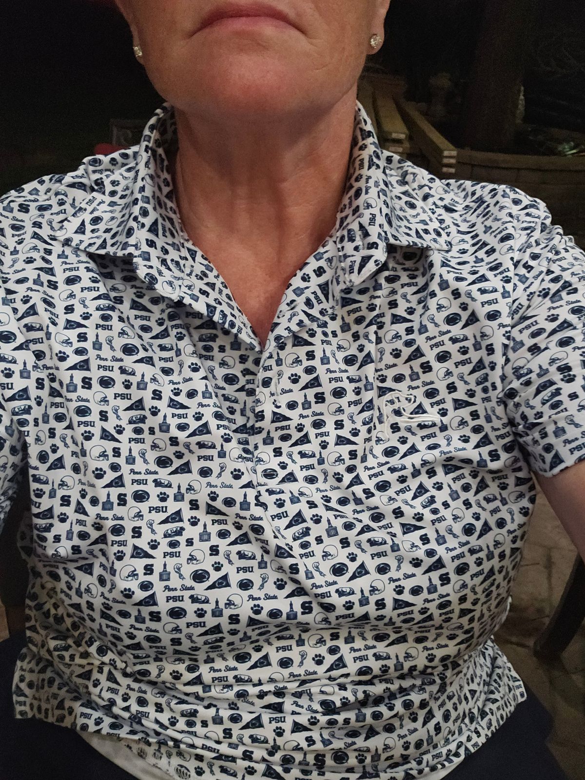 The Penn State Gameday Collegiate Polo White/Indigo Blue Rhoback