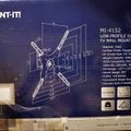 Product packaging for Mount-It MI-4152 low-profile swivel TV wall mount showing technical diagram with measurements and specifications including 23-55 inch screen compatibility and 44lb weight capacity