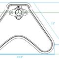 Technical diagram of MI-2781 triangular mounting bracket with dimensions showing 15.3 inch width, 11 inch height, and 8.8 inch measurement marked as x