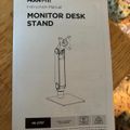 Instruction manual cover for Mount-It Monitor Desk Stand model MI-2757 showing product diagram and specifications