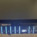 Electronic device display panel showing buttons labeled S, 1, 2, 3, numbered display reading 881, and directional arrow controls