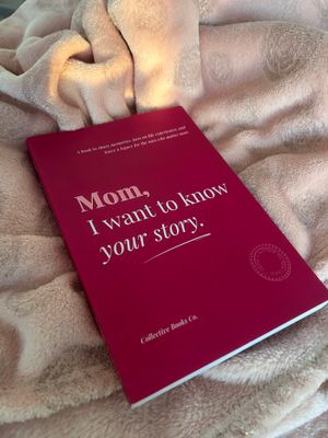 Red book on blanket