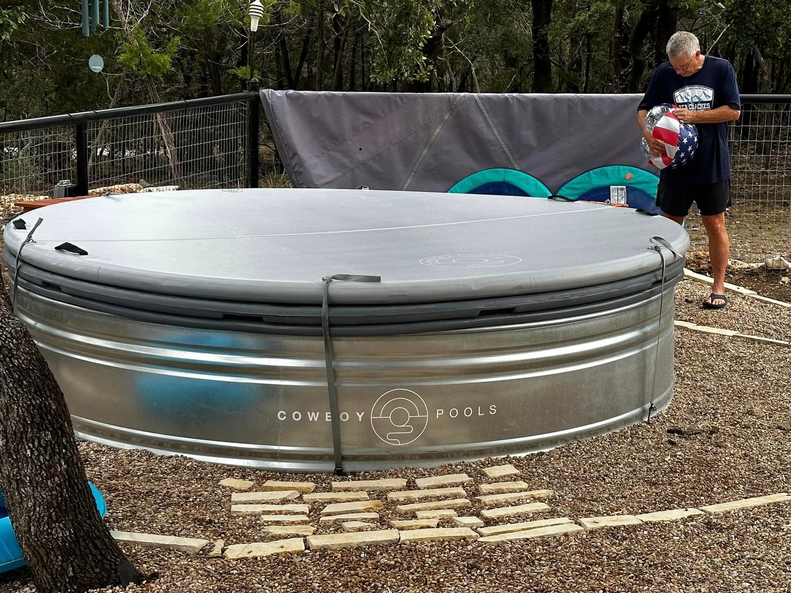Inflatable Hard Cover for Tank Pools Cowboy Pools