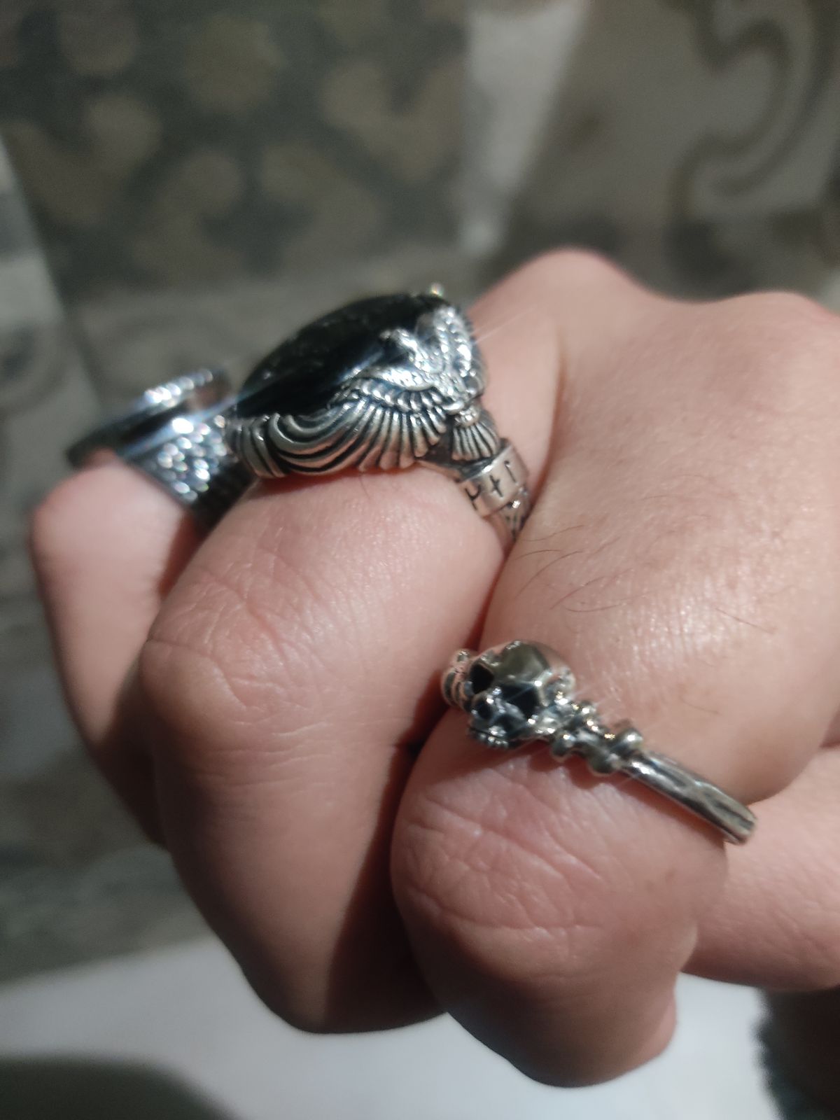 LAD MUSICIAN◇STUDS RING/ステンレス/17号/SLV/メンズ 8mm beveled 