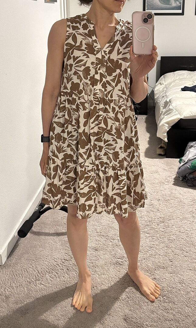 Nellie Linen Dress: Navy Floral