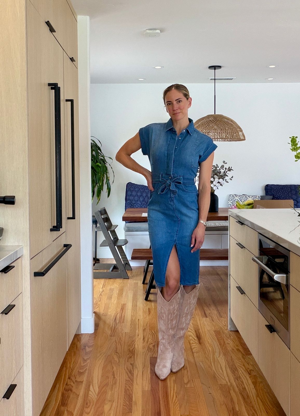 Franny Lightweight Denim Dress: Magnolia