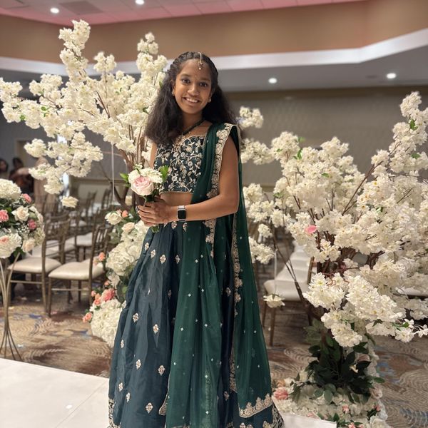 hunter green formal long dress Sheer-Bodice Prom Dress with Glitter main image 1