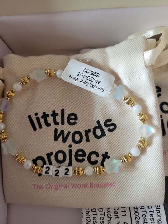 LITTLE WORDS PROJECT Crystal Custom Beaded Stretch Bracelet - Clear