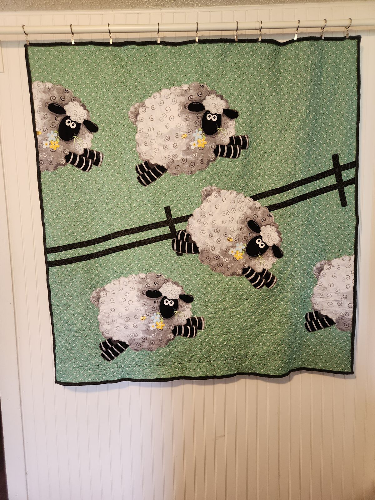 Lewe the Ewe - Sheep Blocks Light Blue Panel, image size:1200x1600