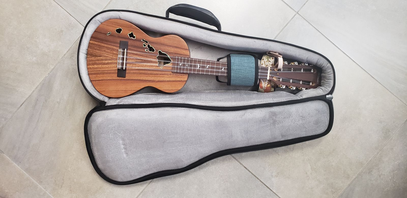 Zaino Morbido Kala Per Ukulele Soprano – Grigio Roccia, Modello DC-S-CL, Protezione Leggera - Foto 3
