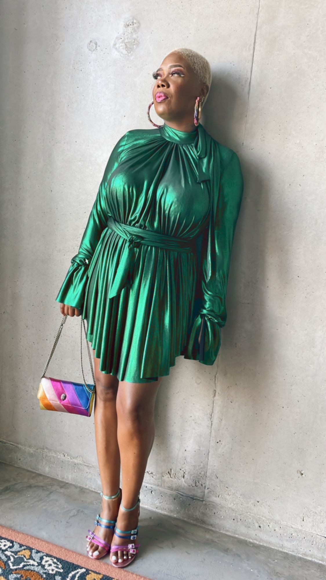 green emerald velvet dress Katelyn Velvet Maxi Wrap Dress main image 1