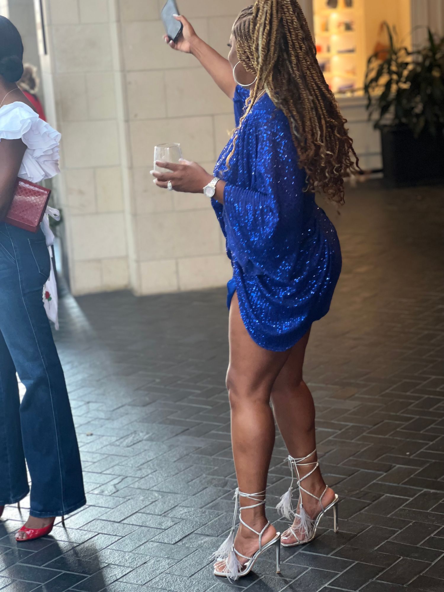 Center of Attention Blue Sequin Dress Ella Lisqu Center of Attention Blue Sequin Dress Ella Lisqu