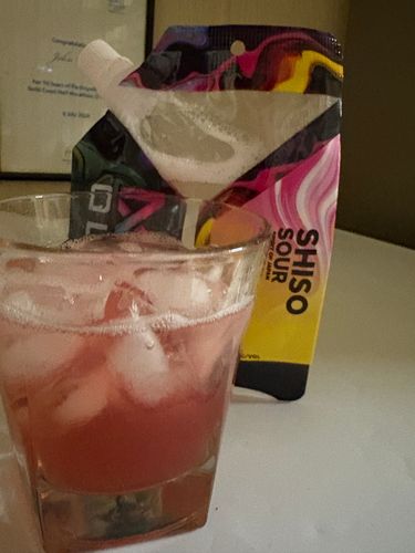 Customer photo from Donna W.'s review: Shiso Sour poured over ice