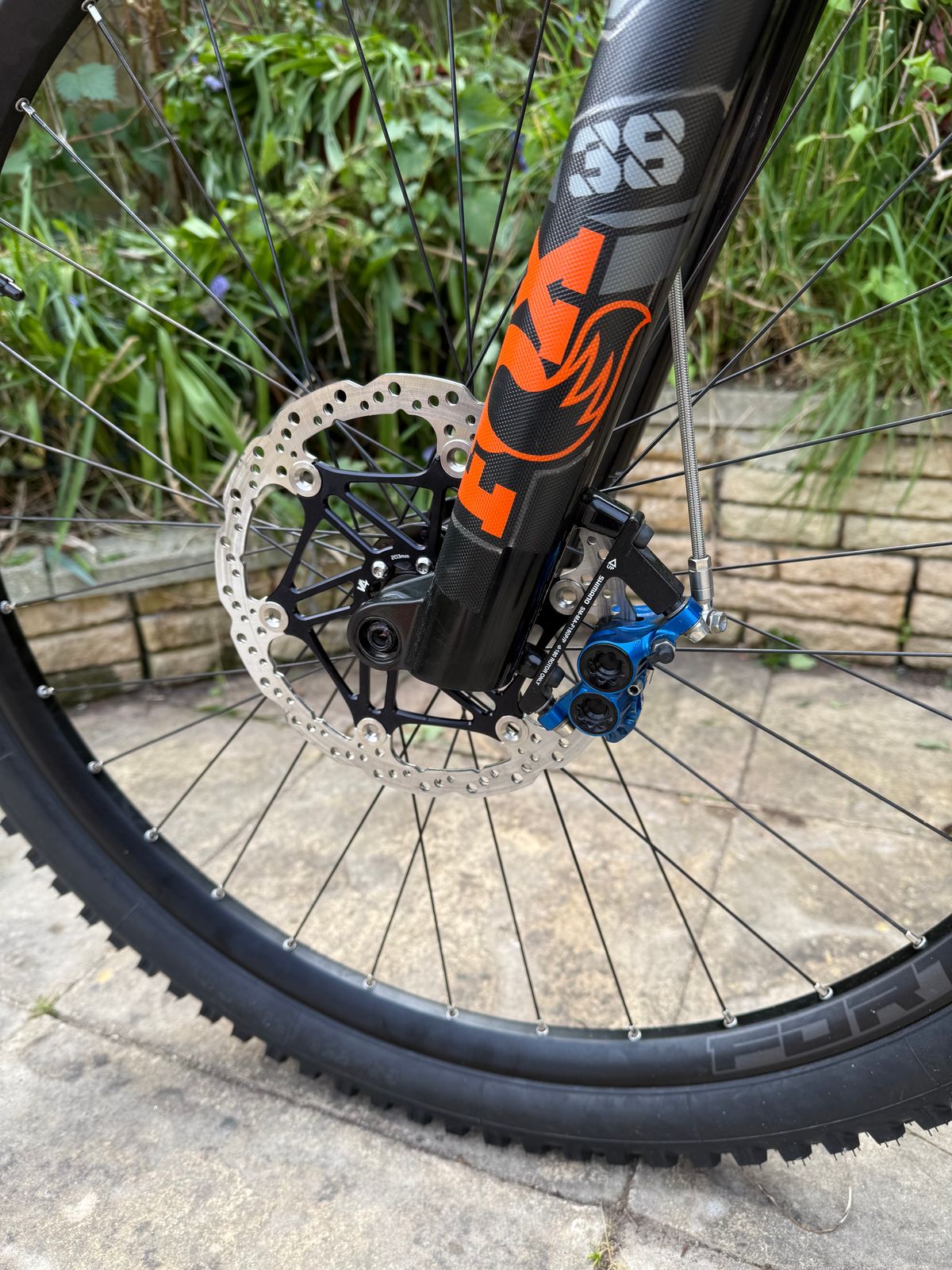 Rotor De Frein Hope Flottant Dent De Scie 140mm - Bleu, NOS, Neuf Sous Blister