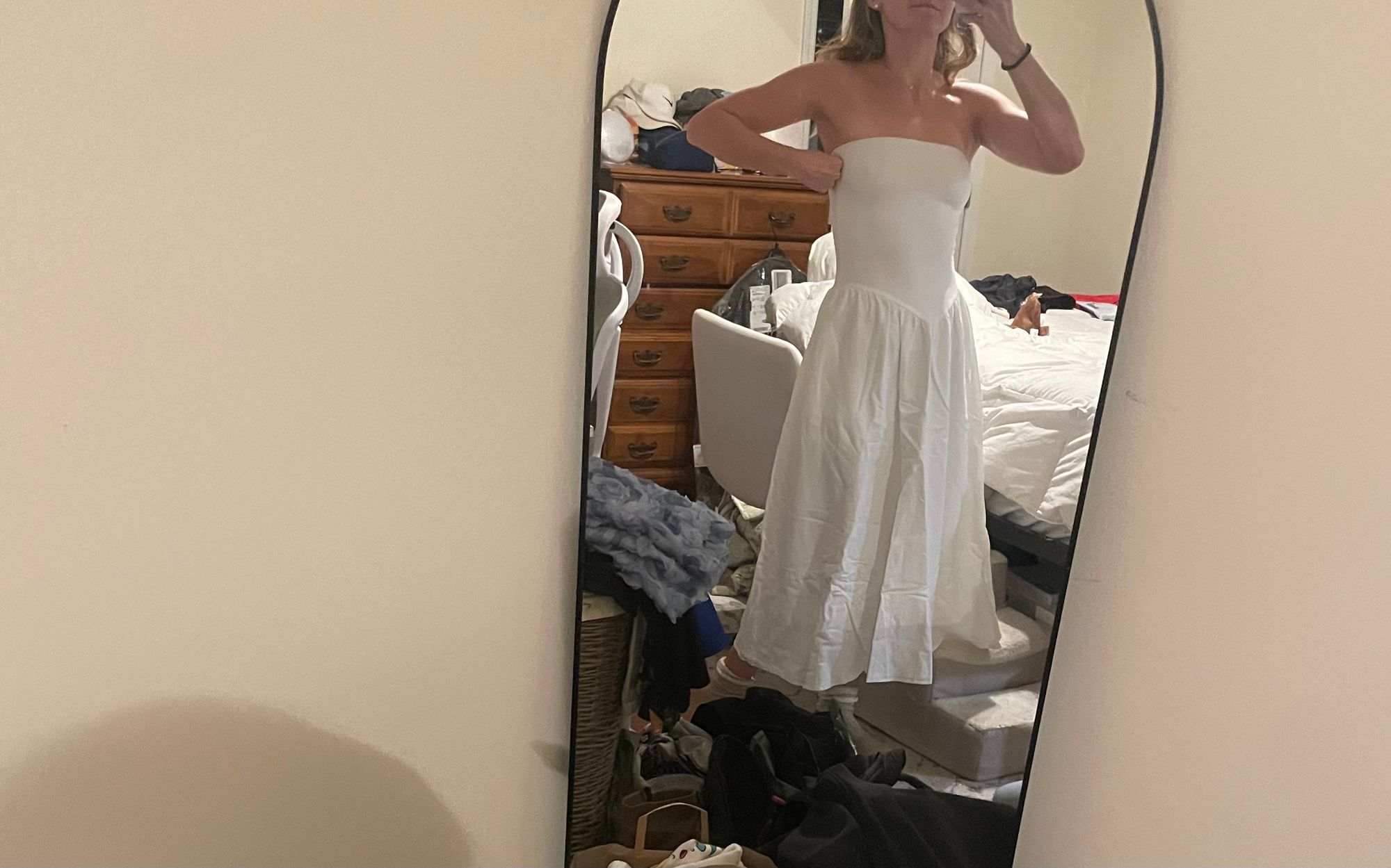 Mackenzie Dress in White Linen RESA Mackenzie Dress in White Linen RESA