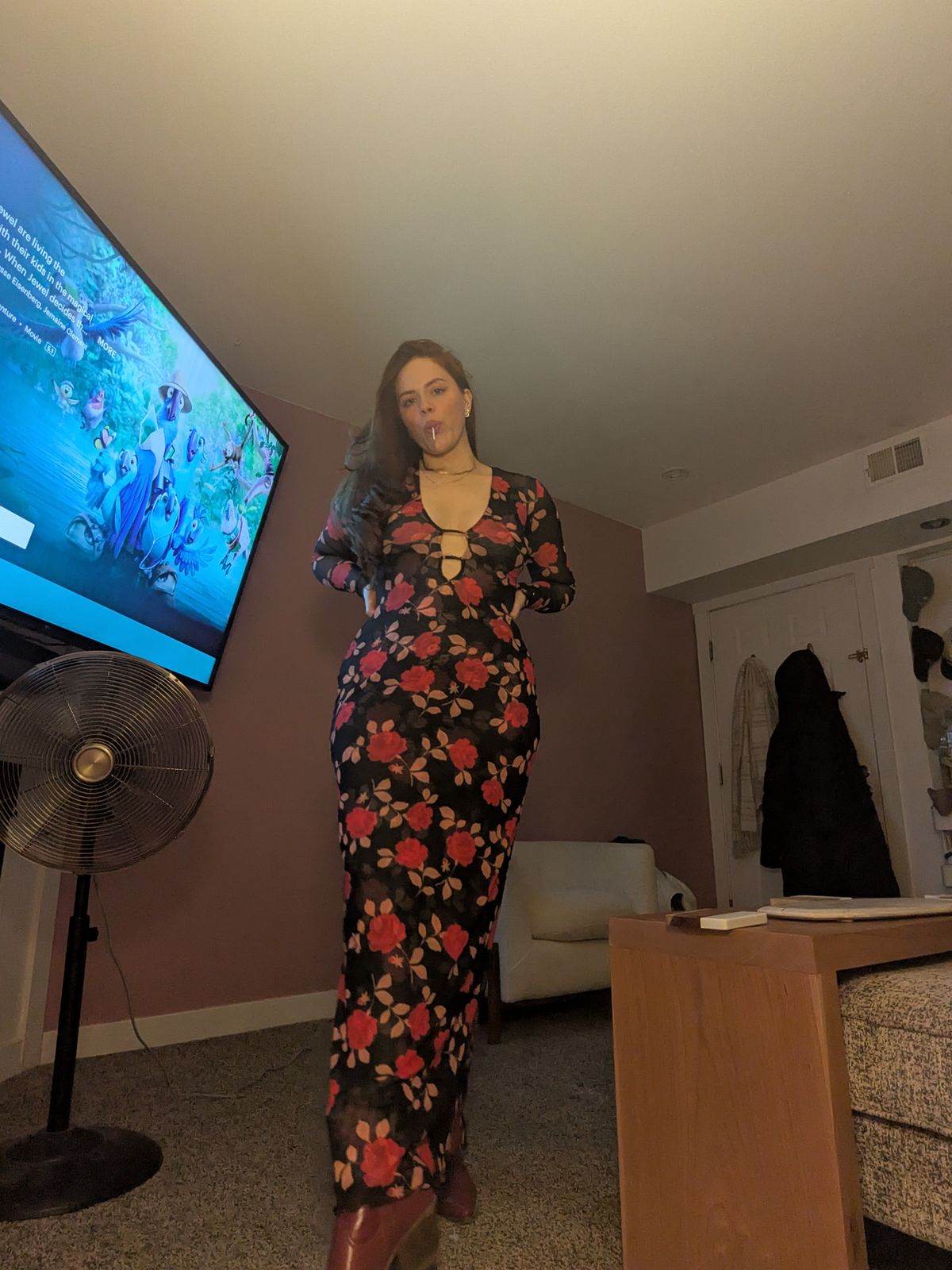 astr the label floral print long sleeve dress ASTR the Label Elyse Dress