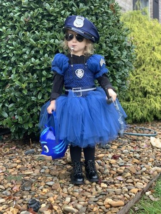 police blue dress Officer Inspired Costume – Mia Belle Girls Police department