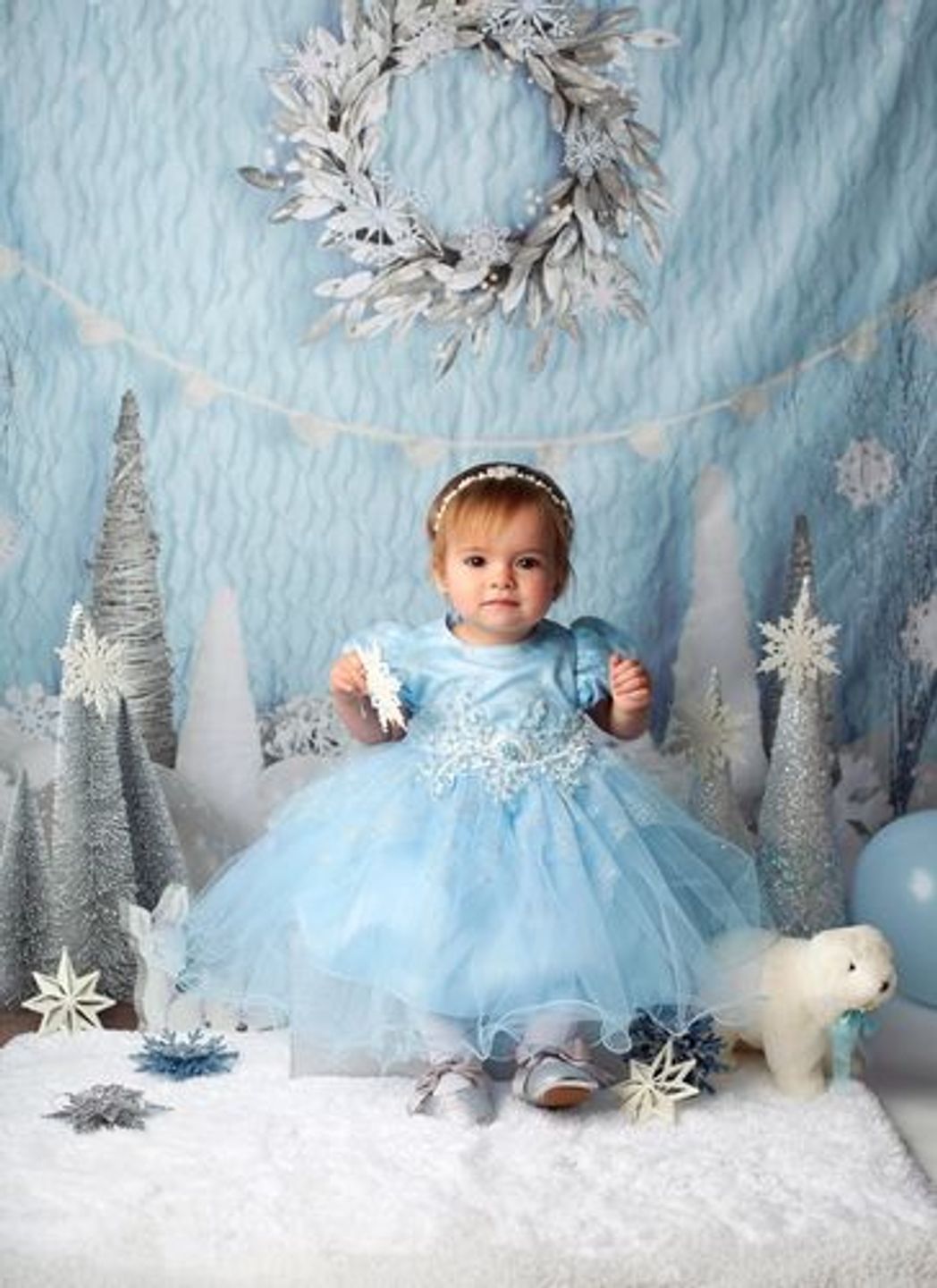 snowflake formal dress Sparkle Princess – Mia Belle Girls Maxi dress