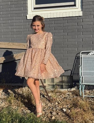 girls gold dress long sleeve Luxury Sequin Mini | Little Formal Dress Set