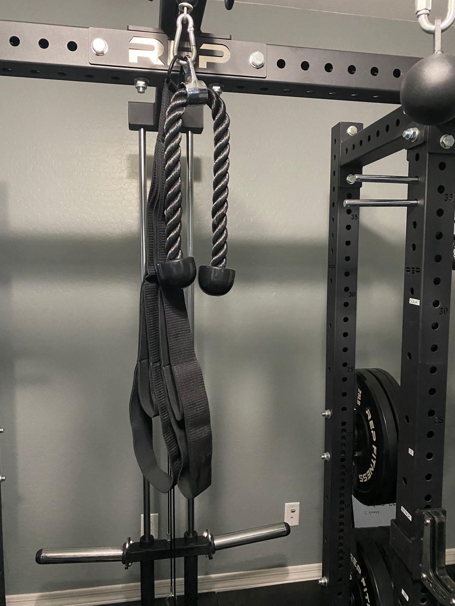 Cable Attachments For Gym Home Gym Attachments Tricep Rope Lat Bar ...