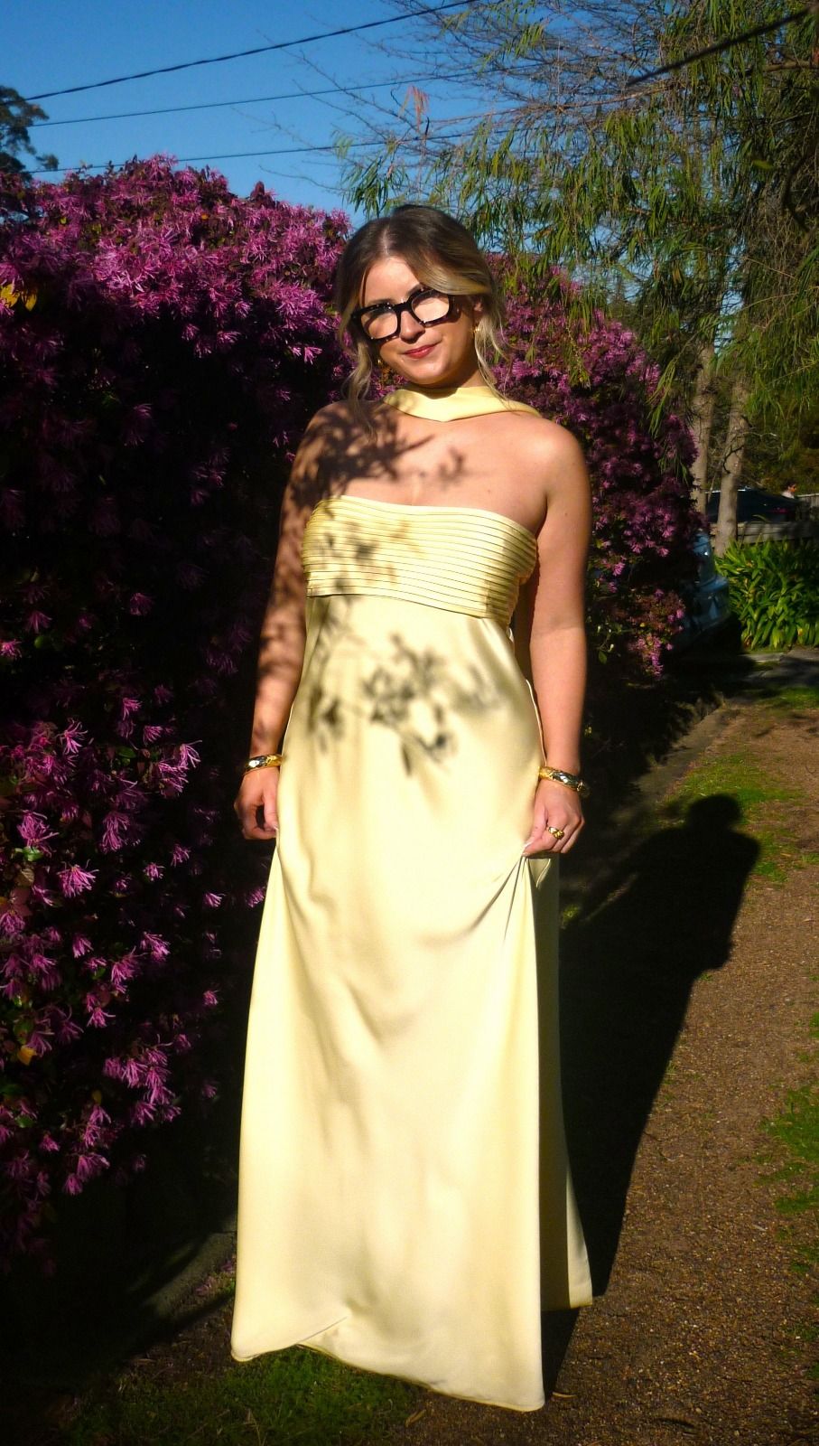 ELSA STRAPLESS SCARF MAXI DRESS - LEMON | Runaway The Label Australia