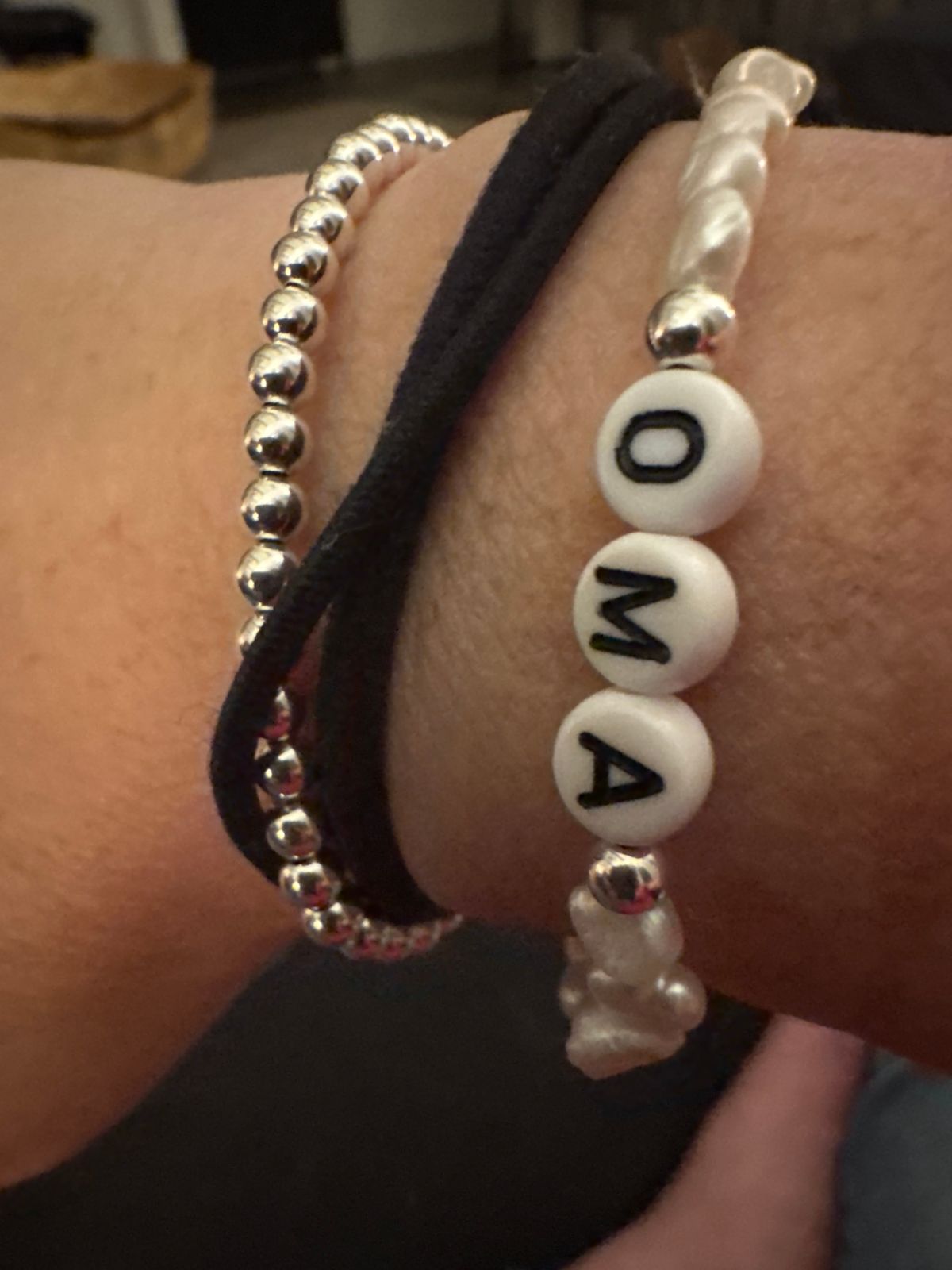 Friendship Bracelet Silver Beaded Name Bracelets Name Bracelet