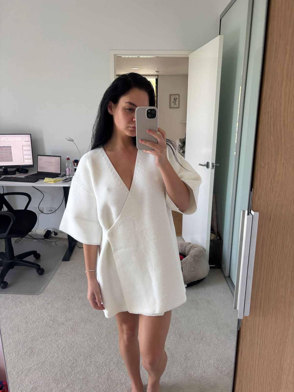 White Wrap Mini Jessie Wrap Dress  SABO