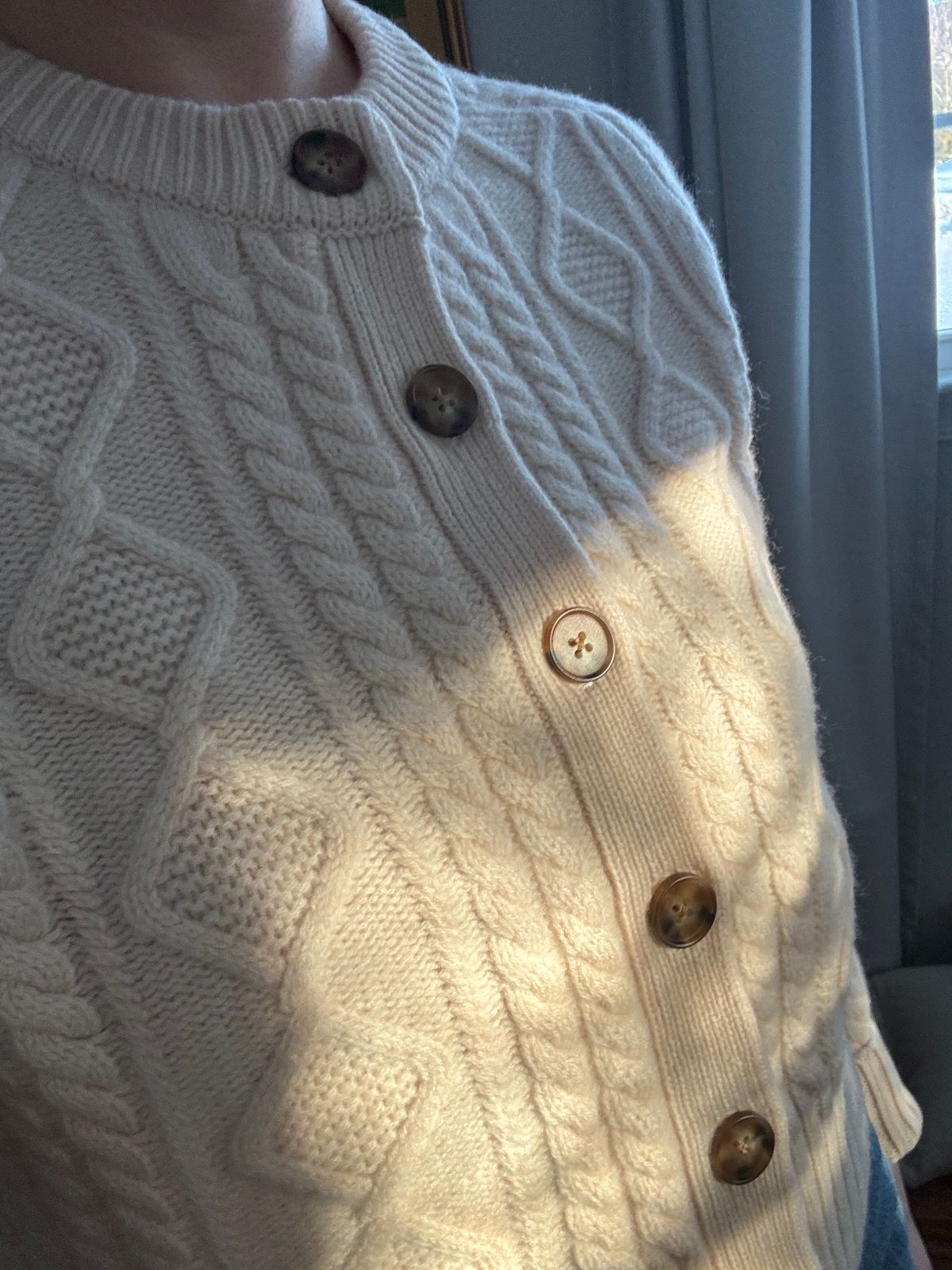 Francis Cable Knit Cardigan - Ivory – Marea by Liz Joy
