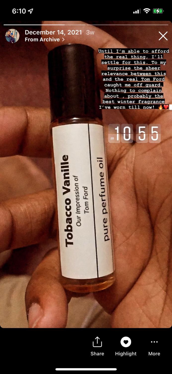 tobacco vanille oil perfumery Tom Ford - Tobacco Vanille