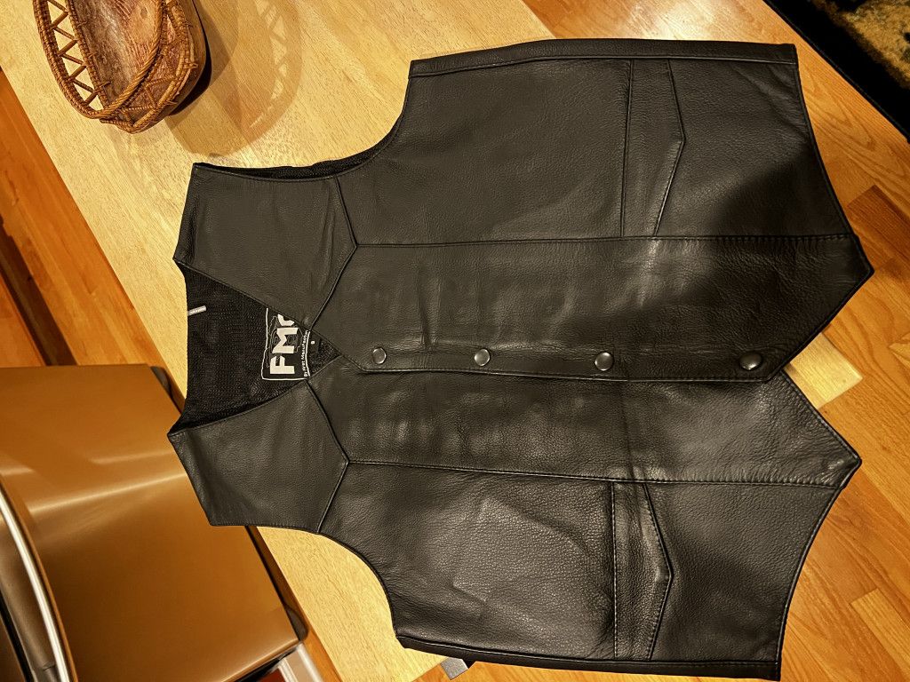 Motorcycle Gear Jafrum Leather Vest Top Shot Men's Motorcycle