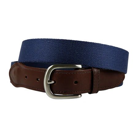 Something Navy Brown leather belt with silver hardware Site Manager Distressed Brown Leather Belt & Wallet | Gifts  main image 2